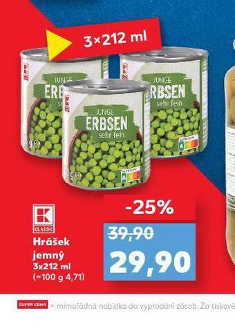 Kaufland Hrášek jemný nabídka