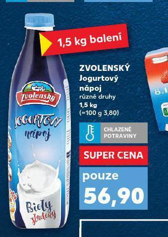 Kaufland Zvolenský jogurtový nápoj nabídka