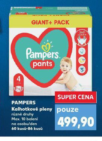 Kaufland Pampers dětské plenky nabídka