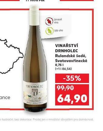 Kaufland Vinařství drnholec rulandské šedé nabídka