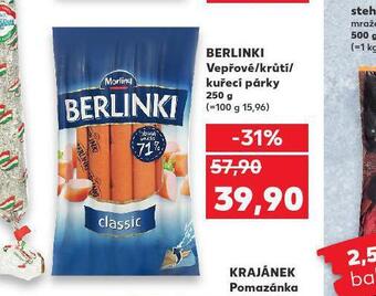 Kaufland Vepřové / krůtí / kuřecí párky nabídka