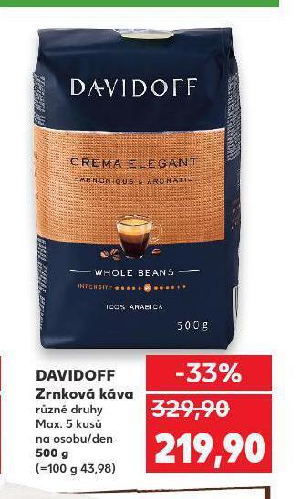 Kaufland Davidoff zrnková káva nabídka