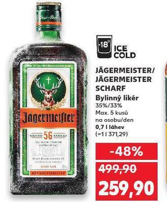 Kaufland Jägermeister scharf nabídka
