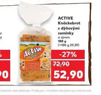 Kaufland Active knäckebrot s dýňovými semínky nabídka