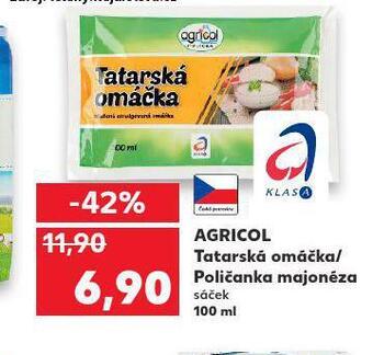 Kaufland Agricol tatarská omáčka, majonéza nabídka