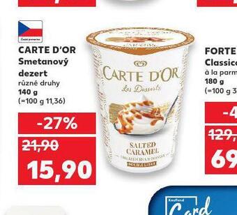 Kaufland Carte d´or smetanový dezert nabídka