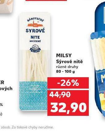 Kaufland Milsy sýrové nitě nabídka