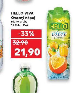 Kaufland Hello viva ovocný nápoj nabídka