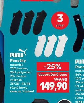 Kaufland Ponožky puma nabídka