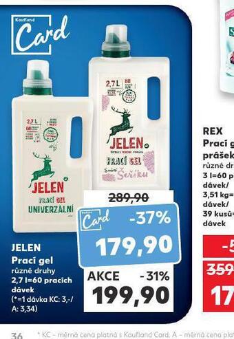 Kaufland Jelen prací gel nabídka