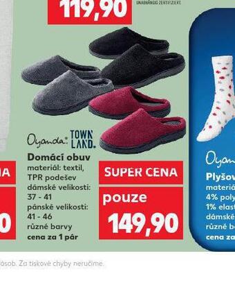 Kaufland Domácí obuv nabídka