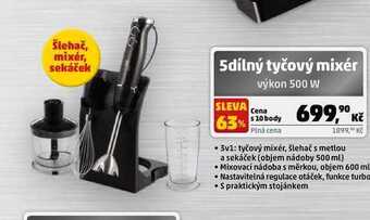 Penny Market 5dílný tyčový mixér výkon 500 w nabídka