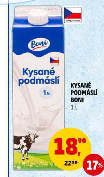 Penny Market Kysané podmáslí boni, 1 l nabídka