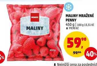 Penny Market Maliny mražené penny, 450 g nabídka