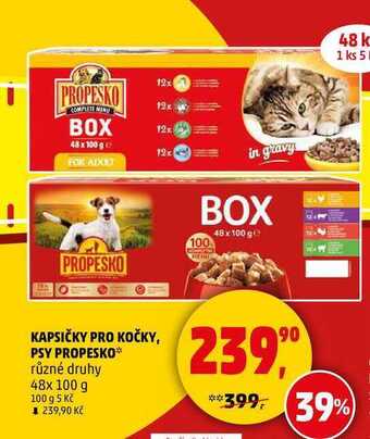 Kapsičky pro kočky, psy propesko, 48x 100 g