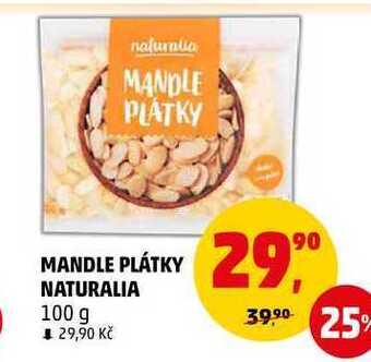 Penny Market Mandle plátky naturalia, 100 g nabídka