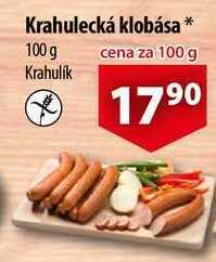 CBA Krahulecká klobása, 100 g nabídka