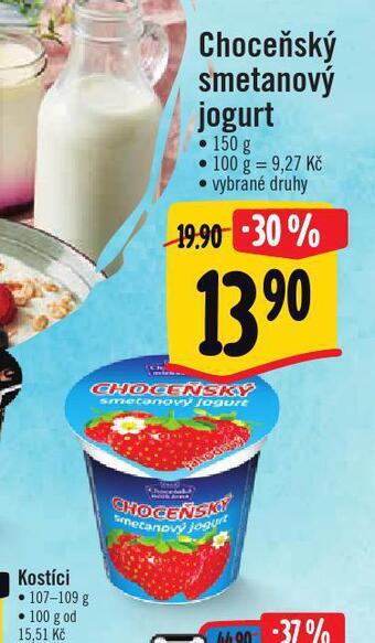 Albert Choceňský smetanový jogurt nabídka