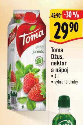 Albert Toma džus, nektar a nápoj nabídka