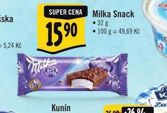 Albert Milka snack nabídka