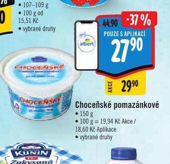 Albert Choceňské pomazánkové nabídka
