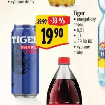 Albert Tiger energy drink nabídka