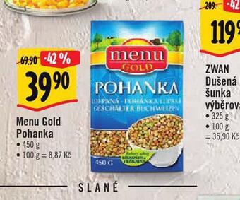Albert Menu gold pohanka nabídka