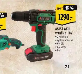 Asist aku vrtačka 18v