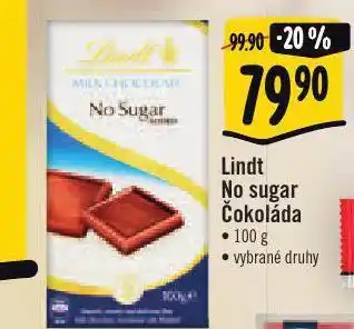 Albert Lindt no sugar čokoláda nabídka