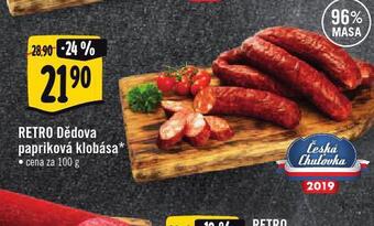 Albert Retro dědova papriková klobása nabídka