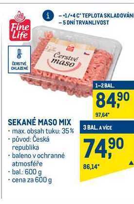 Makro Fine life sekané maso mix 600 g nabídka