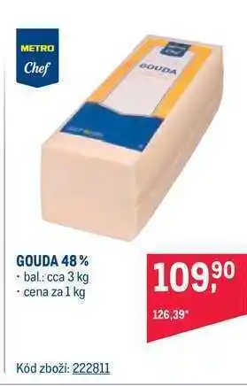 Makro Metro chef gouda 48% 1kg nabídka