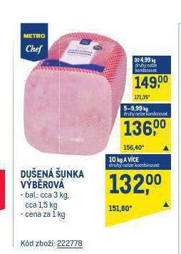 Makro Dušená šunka nabídka
