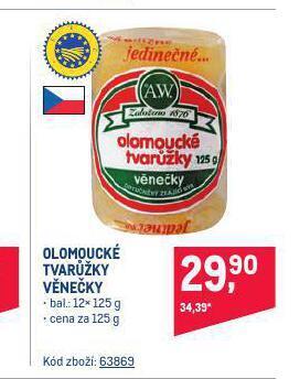 Makro Olomoucké tvarůžky nabídka