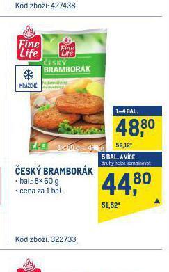 Makro Český bramborák nabídka
