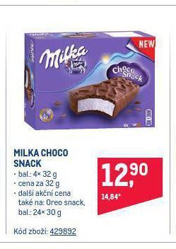 Makro Milka choco snack nabídka
