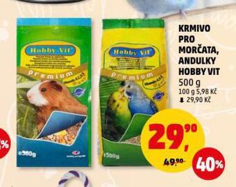 Penny Market Krmivo pro andulky nabídka
