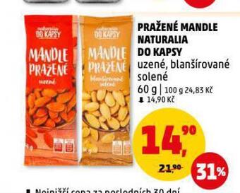 Penny Market Pražené mandle nabídka