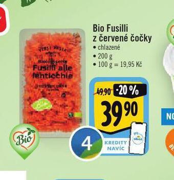 Albert Bio fusilli z červené čočky nabídka