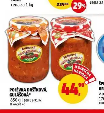 Penny Market Dršťková polévka nabídka