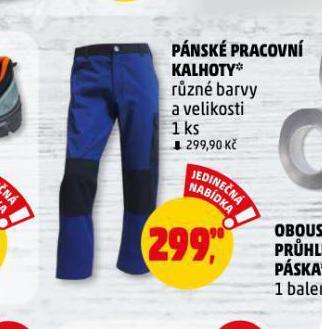 Penny Market Pánské pracovní kalhoty nabídka