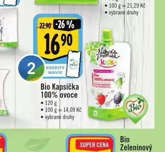 Albert Bio kapsička 100% ovoce nabídka