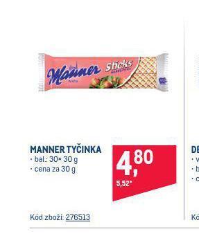 Makro Manner tyčinka nabídka