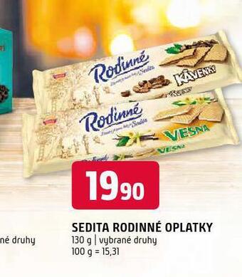 Terno Sedita rodinné oplatky nabídka