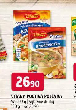 Terno Vitana poctivá polévka nabídka