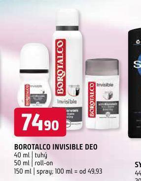 Terno Borotalco invisible deo nabídka