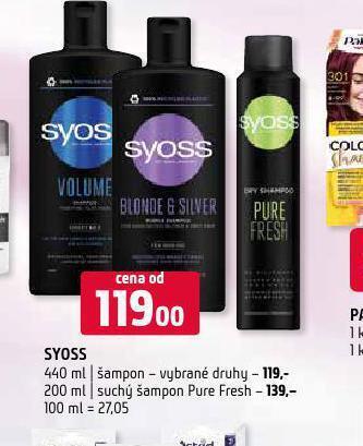 Terno Syoss suchý šampon nabídka