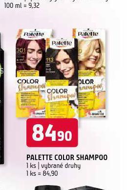 Palette color shampoo