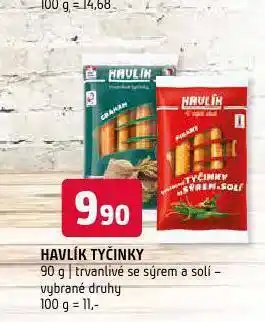 Havlík tyčinky
