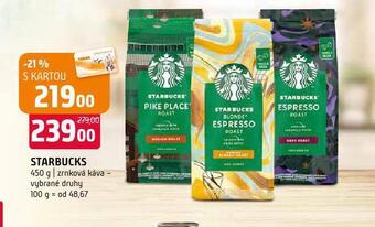Terno Starbucks zrnková káva nabídka